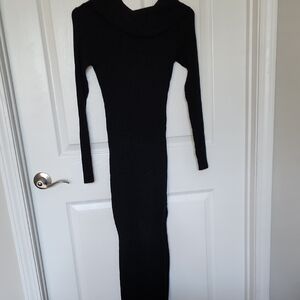 Elegant Black Knit Dress